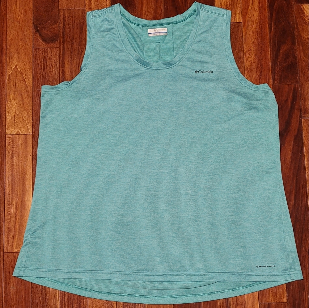 Columbia Women's Hike Tank, Size XXL 2TG, Light Teal
